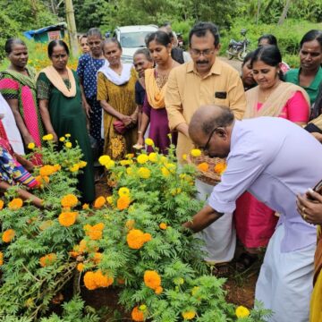 മാലിന്യത്തിന് വിട നല്‍കി ചെണ്ടുമല്ലി സുഗന്ധം