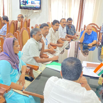 പുതിയ ബസ് സ്റ്റാൻഡ് നിർമ്മാണംസർവ്വ കക്ഷി പ്രതിനിധി സംഘംറവന്യു മന്ത്രി കെ രാജനുമായി ചർച്ച ചെയ്തു.