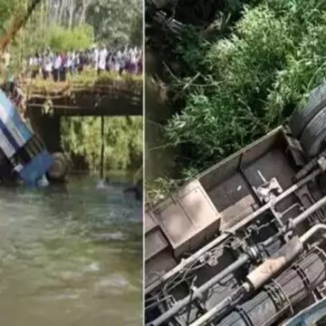 തിരുവമ്പാടിയിൽ കെഎസ്ആർടിസി ബസ് നിയന്ത്രണംവിട്ട് പുഴയിലേക്ക് മറിഞ്ഞ് രണ്ടുപേർ മരിച്ചു