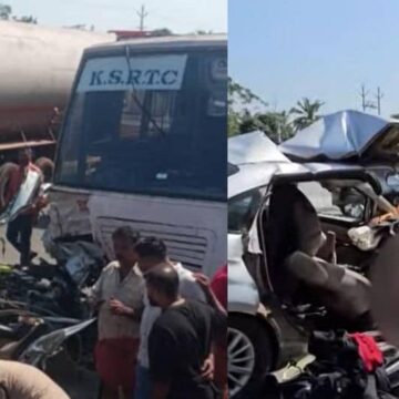 ബസും കാറും കൂട്ടിയിടിച്ച് രണ്ടു കുട്ടികള്‍ മരിച്ചു