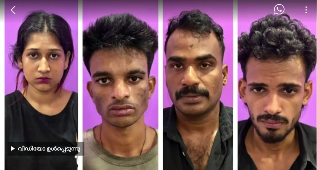 Screenshot_20260616_135427 അരീക്കോട്ട് വൻ മയക്കു മരുന്നു വേട്ട ; യുവതി നാലു പേർ അറസ്റ്റിൽ